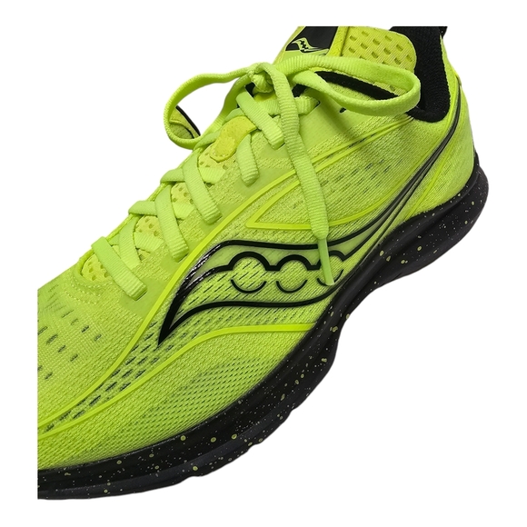Saucony Kinvara 13 mens Running Shoe, Citron/black Size 7.5 - Picture 4 of 10